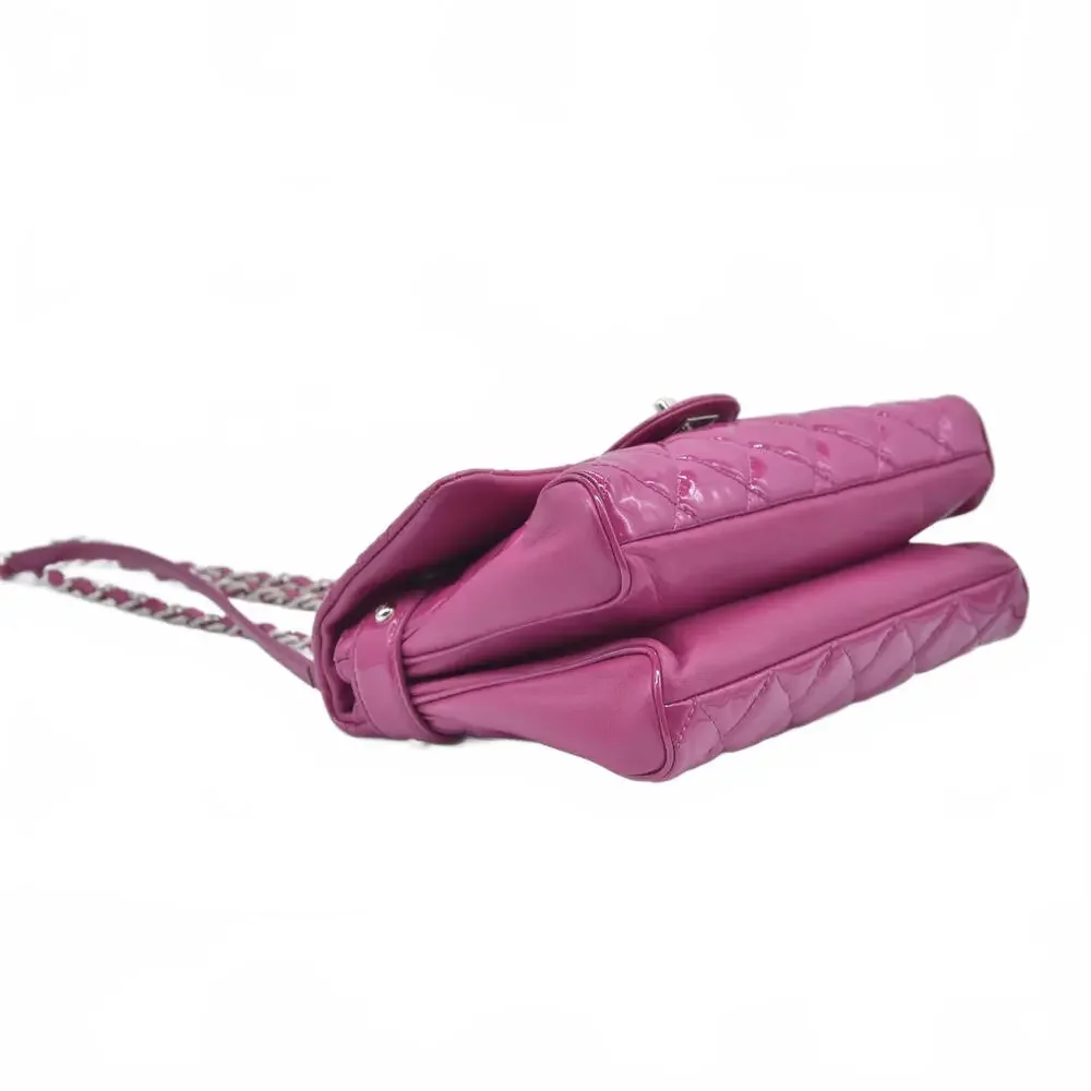 Chanel CC Quilted Patent Leather Crossbody Bag